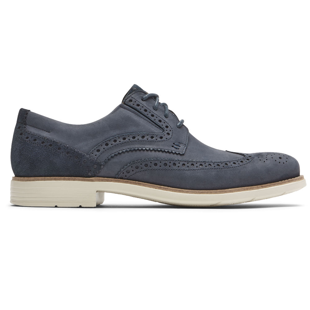 Rockport Lace Up For Mens Blue - Total Motion Hendrik Wingtip - BT3159426